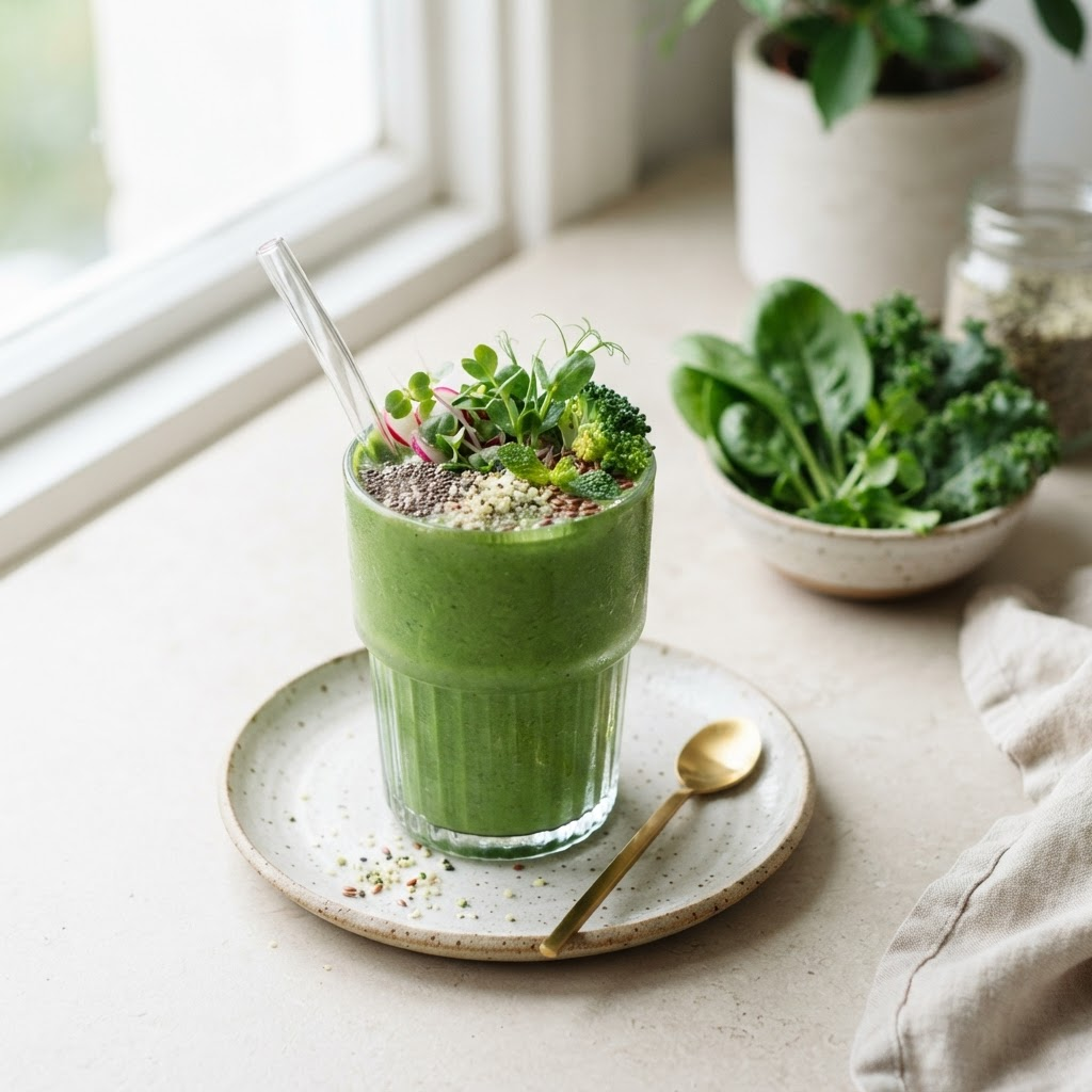 Smoothie mikrozölddel